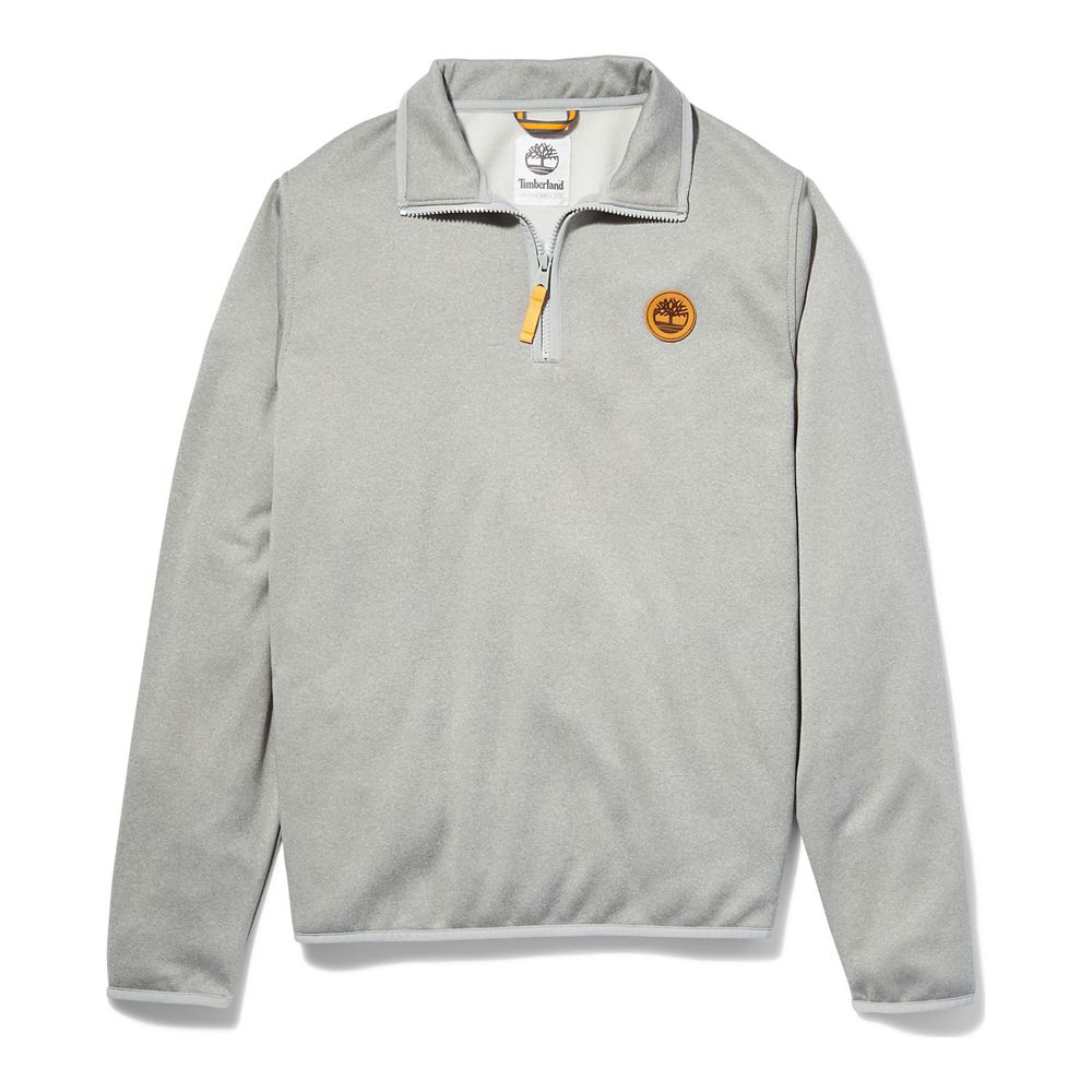 Jaqueta Masculino - Timberland Belknap Mountain 1/4-Zip Fleece - MJHQR5128 - Cinzentas